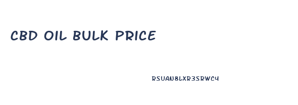 Cbd Oil Bulk Price