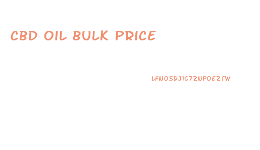 Cbd Oil Bulk Price