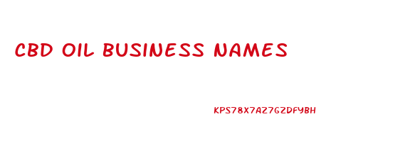 Cbd Oil Business Names
