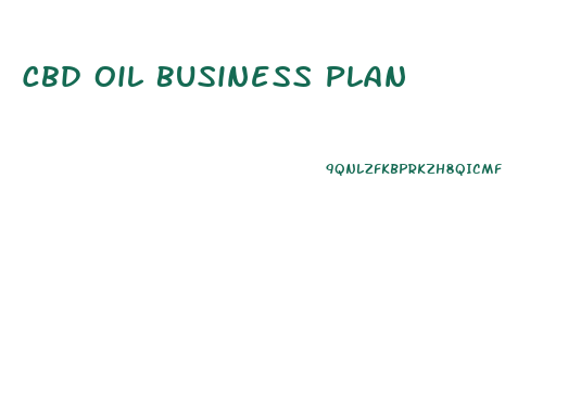 Cbd Oil Business Plan