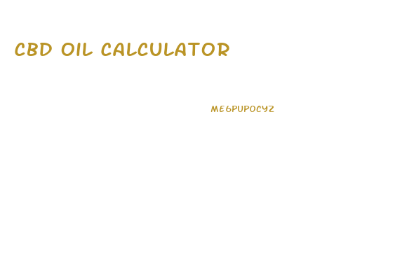 Cbd Oil Calculator
