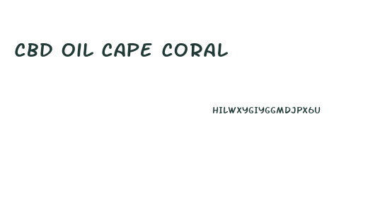 Cbd Oil Cape Coral