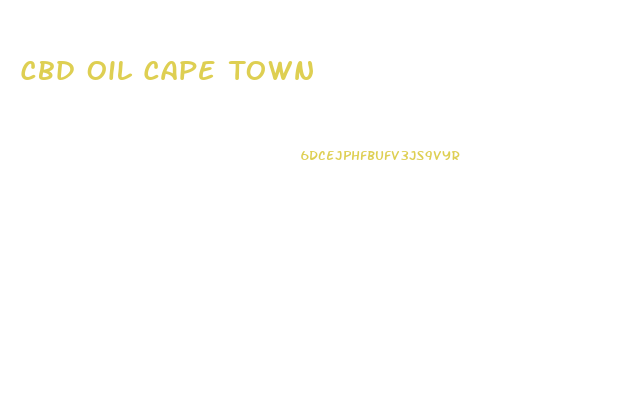 Cbd Oil Cape Town