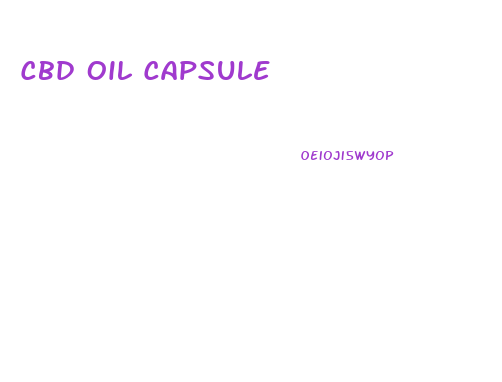 Cbd Oil Capsule