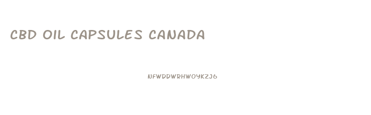 Cbd Oil Capsules Canada