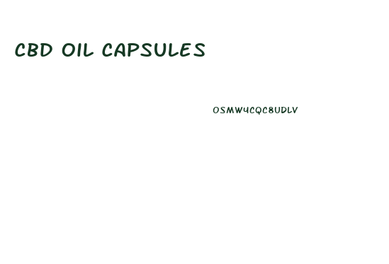 Cbd Oil Capsules