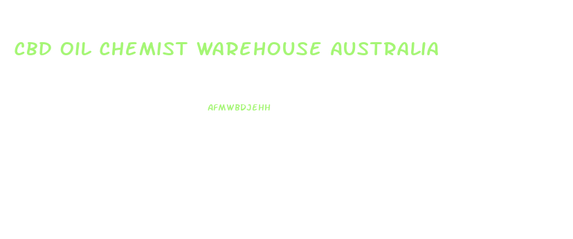 Cbd Oil Chemist Warehouse Australia
