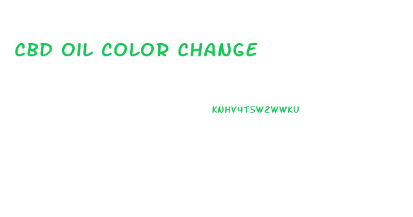 Cbd Oil Color Change