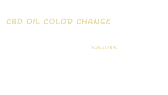 Cbd Oil Color Change