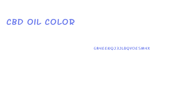 Cbd Oil Color