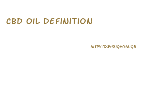 Cbd Oil Definition