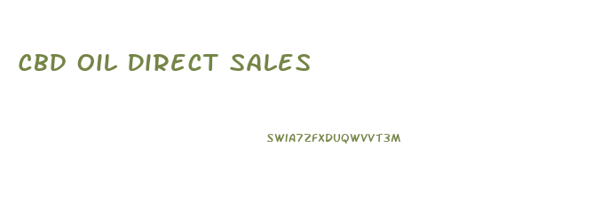 Cbd Oil Direct Sales