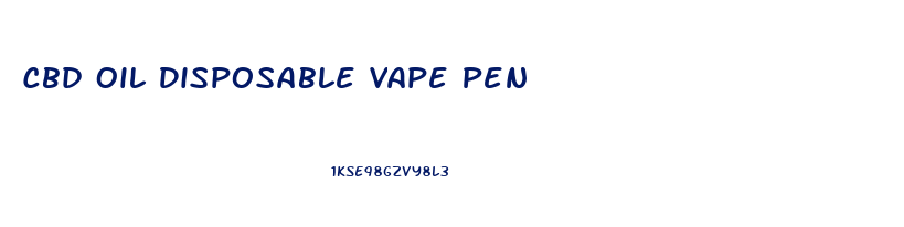 Cbd Oil Disposable Vape Pen