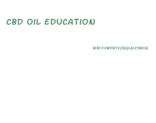 Cbd Oil Education