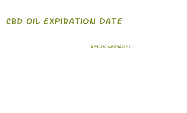 Cbd Oil Expiration Date