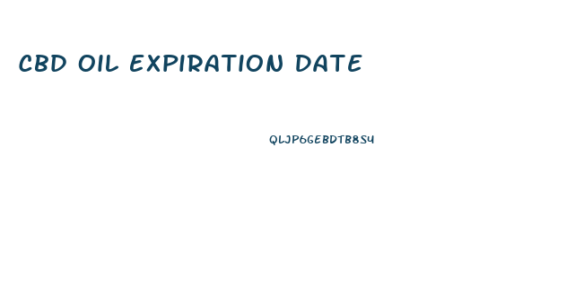 Cbd Oil Expiration Date