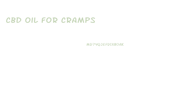 Cbd Oil For Cramps