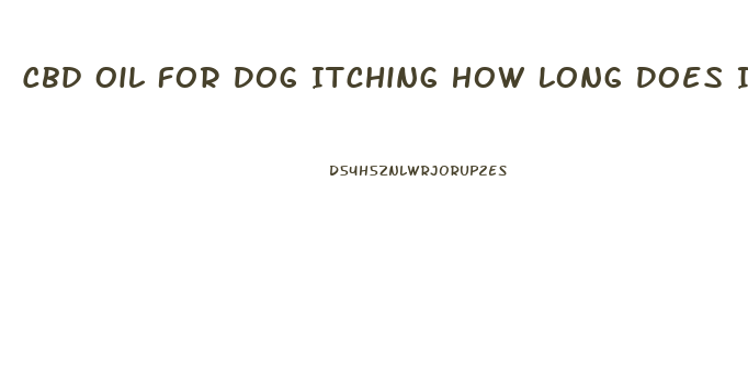 Cbd Oil For Dog Itching How Long Does It Take To Work