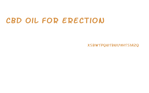 Cbd Oil For Erection