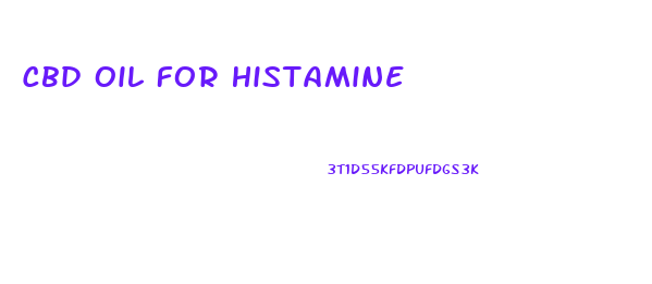 Cbd Oil For Histamine