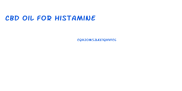 Cbd Oil For Histamine