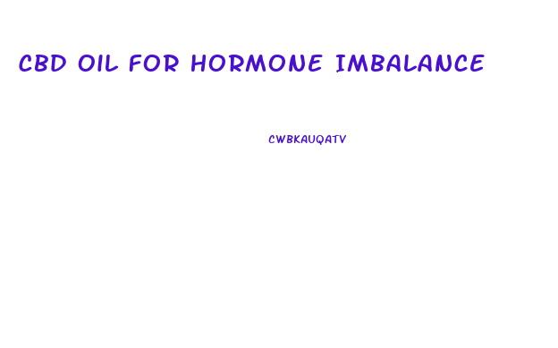 Cbd Oil For Hormone Imbalance