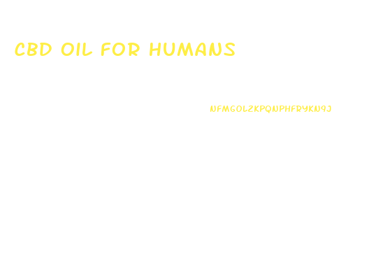 Cbd Oil For Humans
