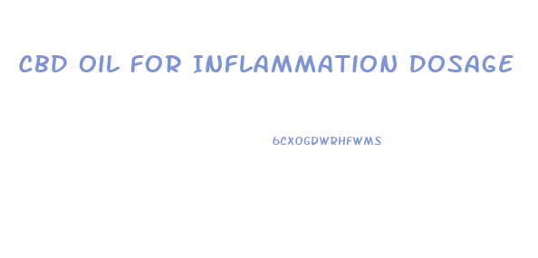 Cbd Oil For Inflammation Dosage