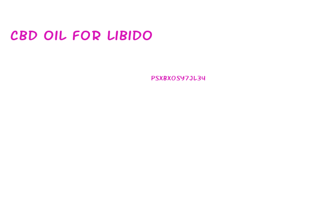 Cbd Oil For Libido