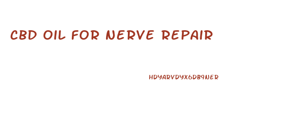 Cbd Oil For Nerve Repair