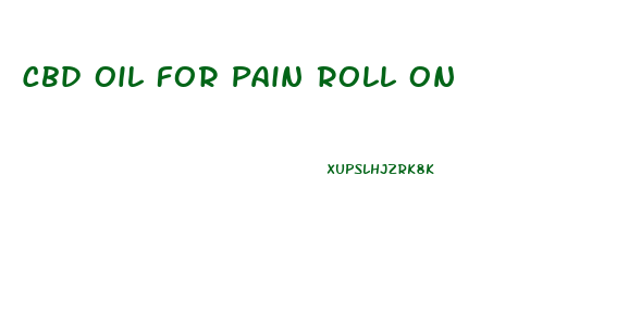 Cbd Oil For Pain Roll On