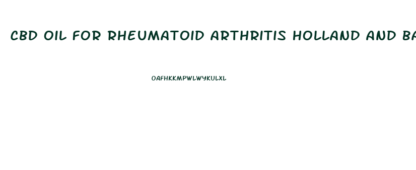 Cbd Oil For Rheumatoid Arthritis Holland And Barrett