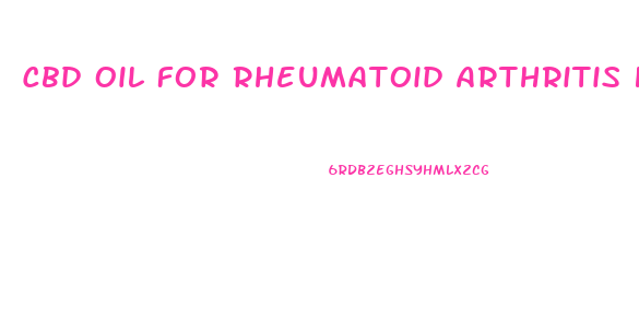 Cbd Oil For Rheumatoid Arthritis Holland And Barrett