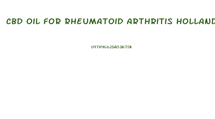 Cbd Oil For Rheumatoid Arthritis Holland And Barrett