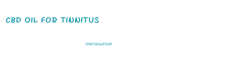 Cbd Oil For Tinnitus