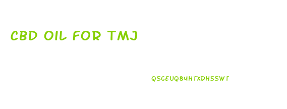 Cbd Oil For Tmj