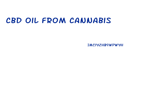 Cbd Oil From Cannabis