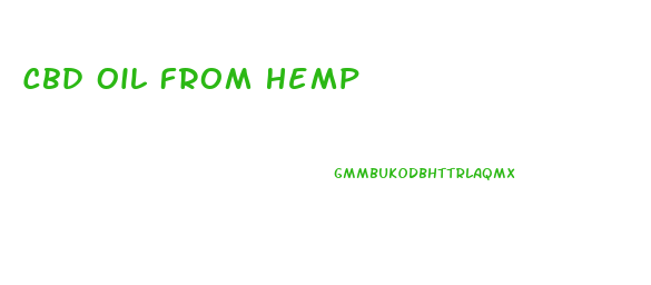 Cbd Oil From Hemp