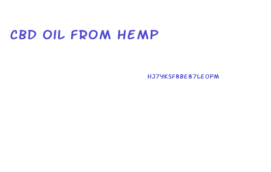 Cbd Oil From Hemp