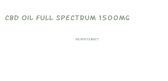 Cbd Oil Full Spectrum 1500mg