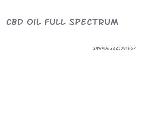 Cbd Oil Full Spectrum