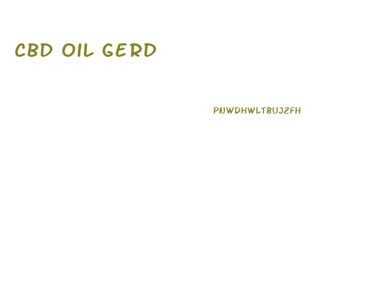 Cbd Oil Gerd