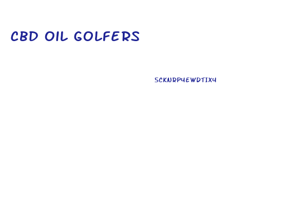 Cbd Oil Golfers