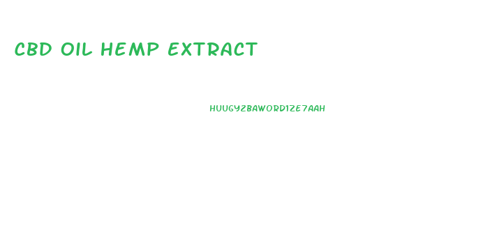 Cbd Oil Hemp Extract