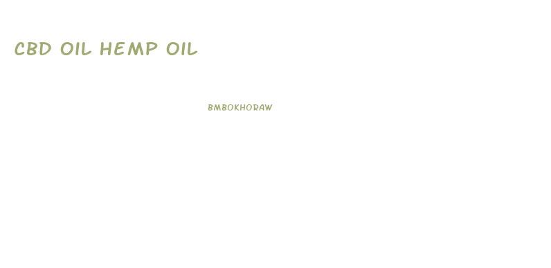 Cbd Oil Hemp Oil