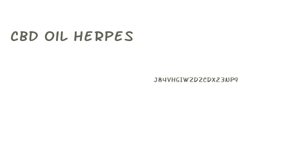 Cbd Oil Herpes