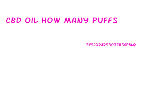 Cbd Oil How Many Puffs