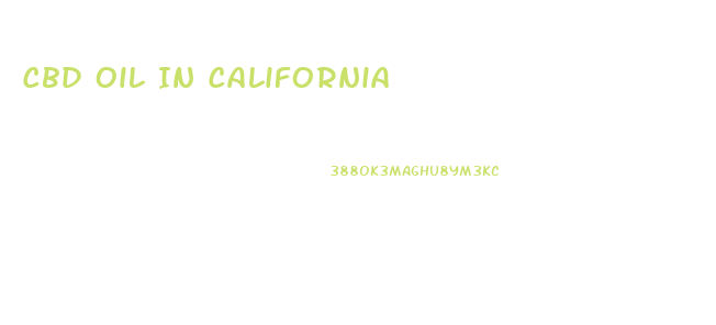 Cbd Oil In California