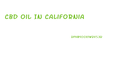 Cbd Oil In California