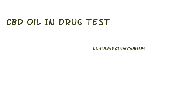 Cbd Oil In Drug Test